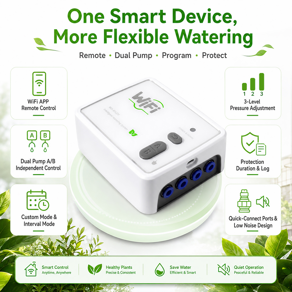 Smart Garden Irrigation System - SIHAO WIFI Smart Dual Pump Automatic