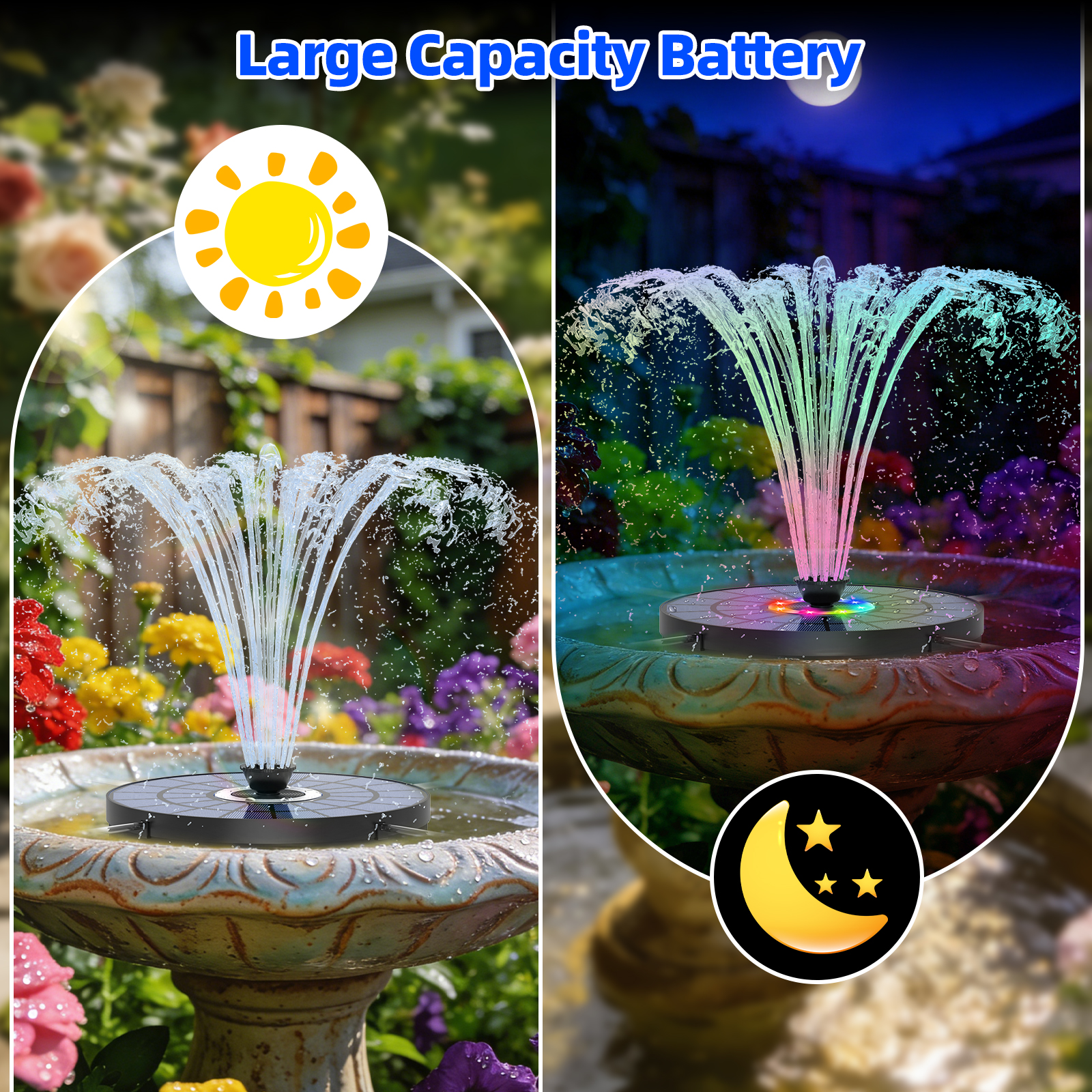 5.5W Solar Water Fountain 1500 - Smart Garden Lamp avaliação e preço