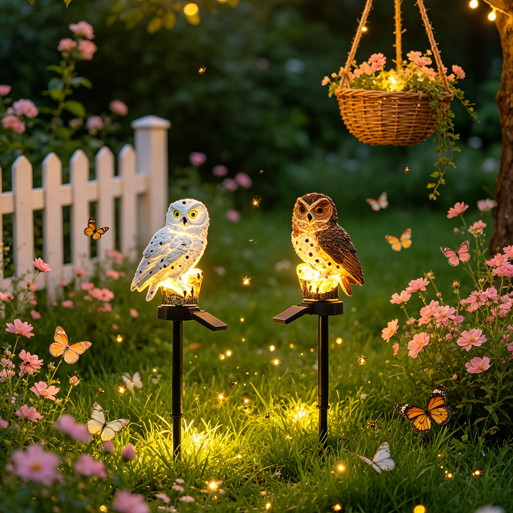 Owl Solar Light, Resin Owl Gro - Smart Garden Lamp avaliação e preço