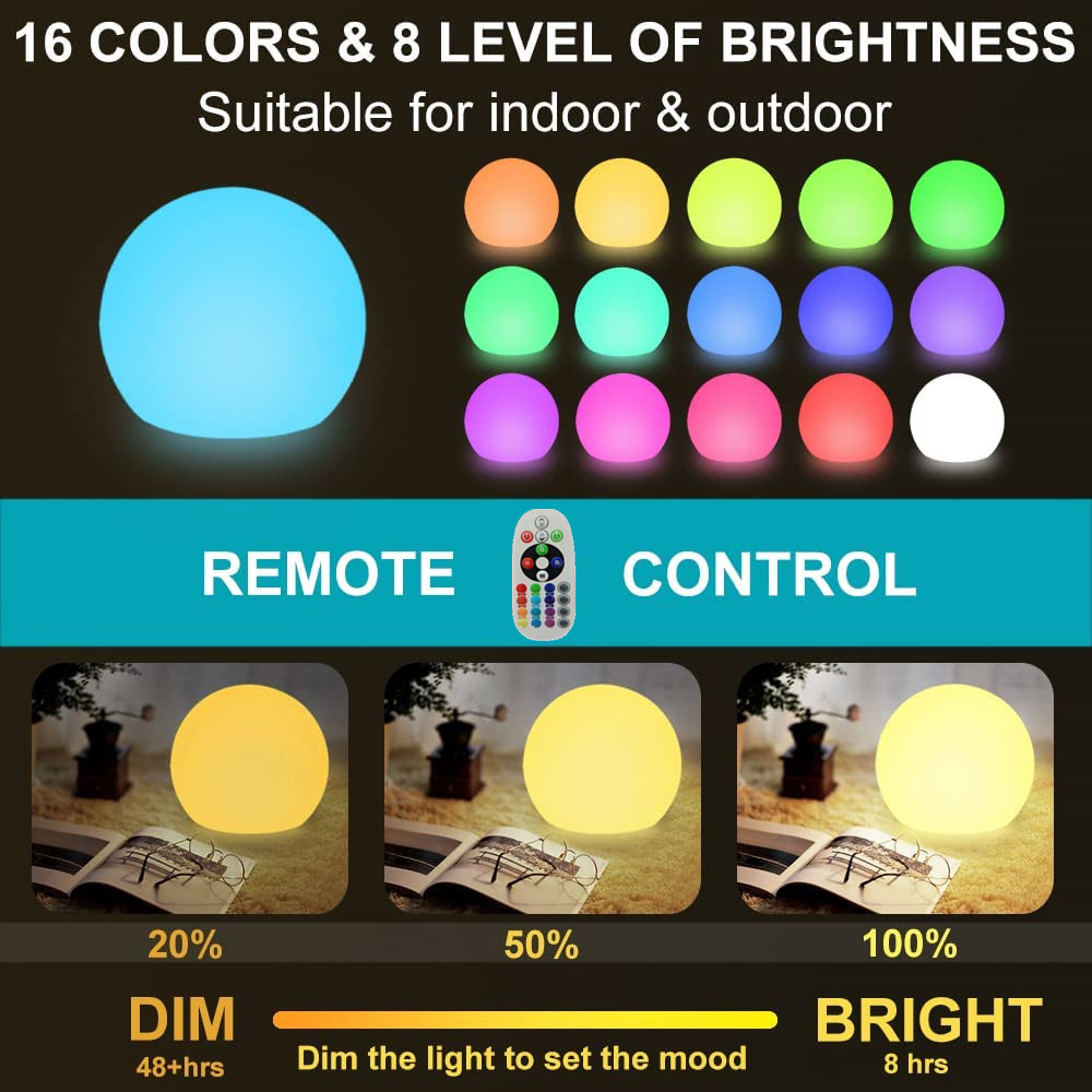 Rechargeable LED Glowing Ball  - Smart Garden Lamp avaliação e preço