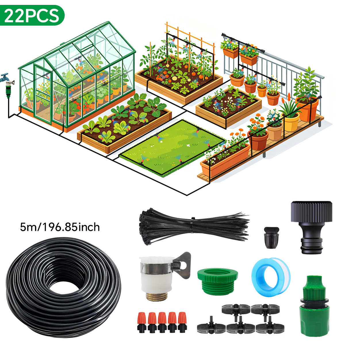 30-5M Garden Irrigation System - Smart Garden Irrigation System avaliação e preço