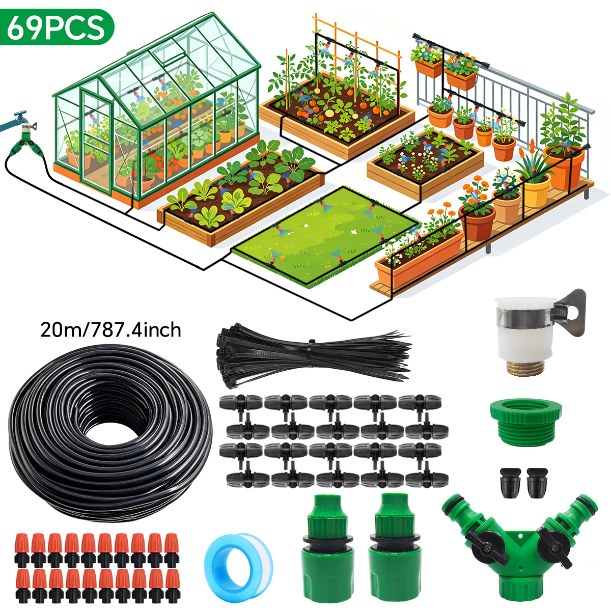 30-5M Garden Irrigation System - Smart Garden Irrigation System avaliação e preço