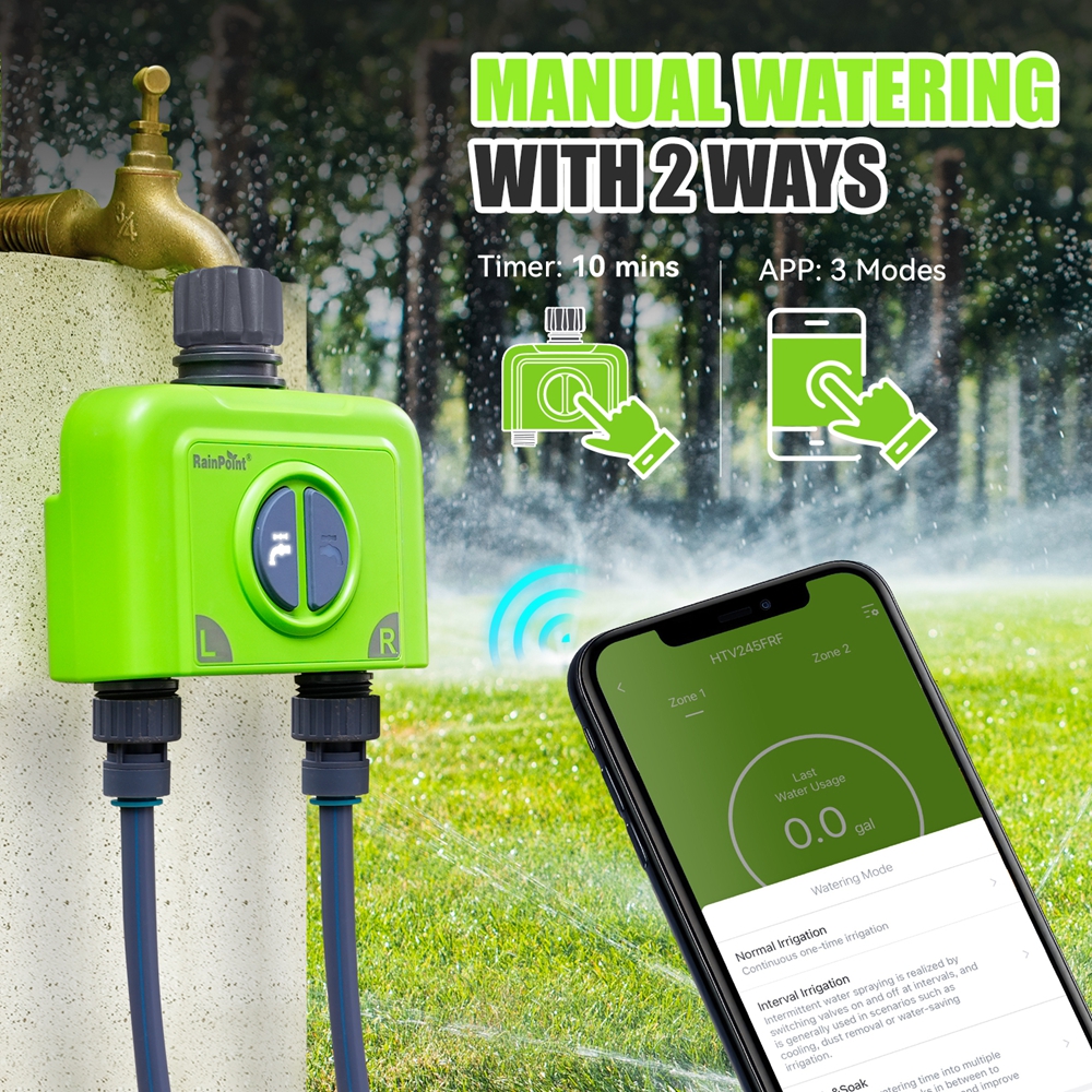RainPoint 2-ZONE Water Timer W - Smart Garden Irrigation System avaliação e preço