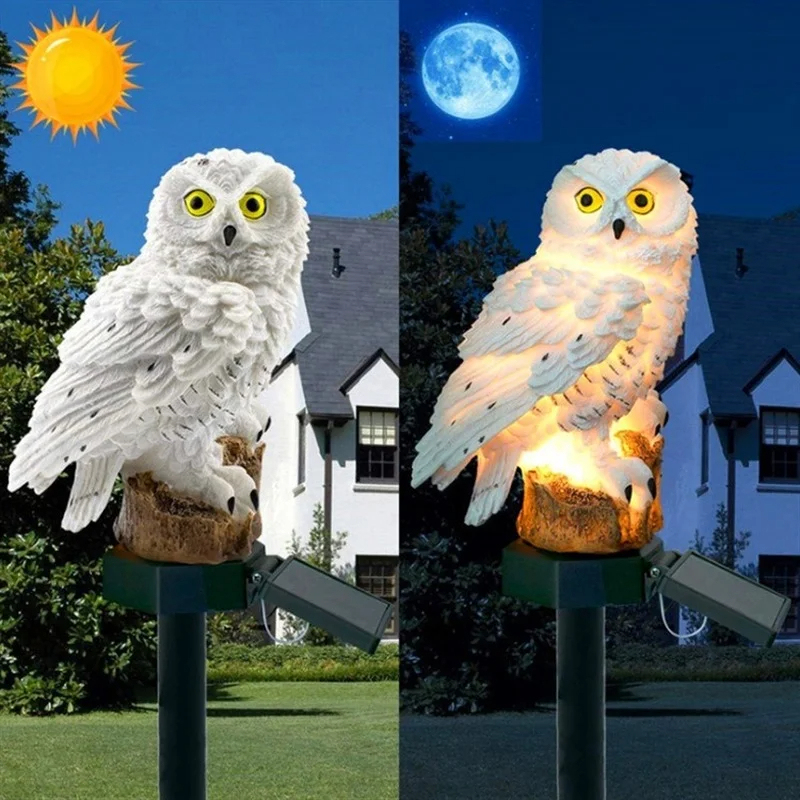 Solar Owl Statue Garden Light  - Smart Garden Lamp avaliação e preço