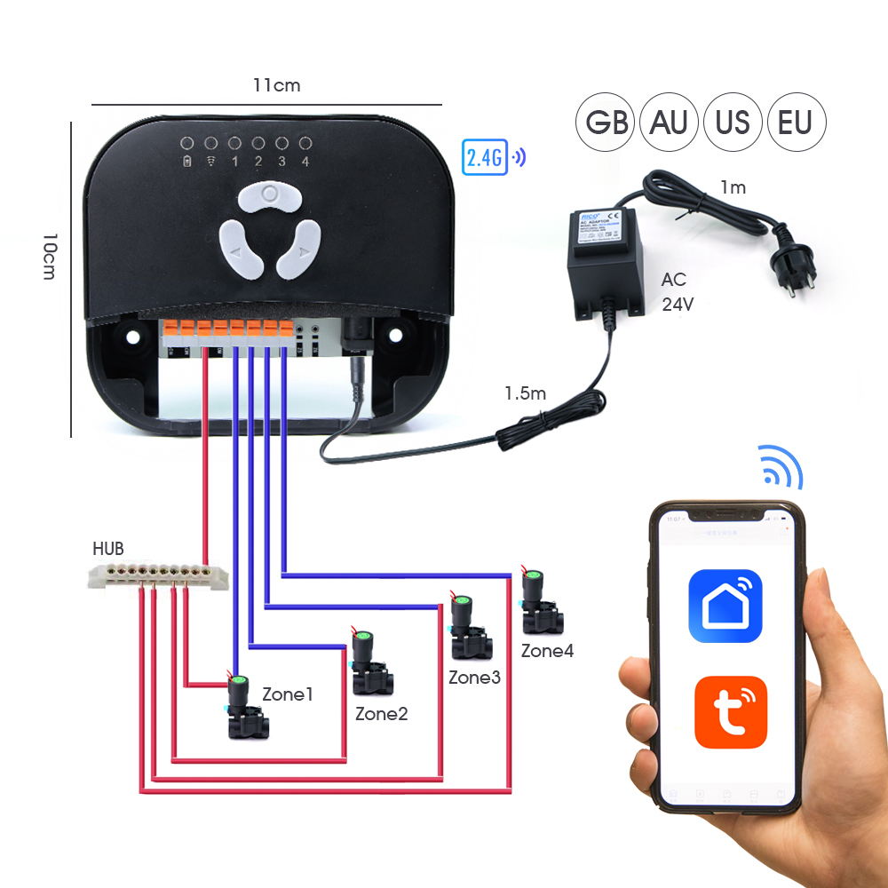 Garden Hose Solenoid Valve Con - Smart Garden Irrigation System avaliação e preço